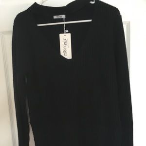 Casual V Neck Loose Knit Sweater *Brand New*